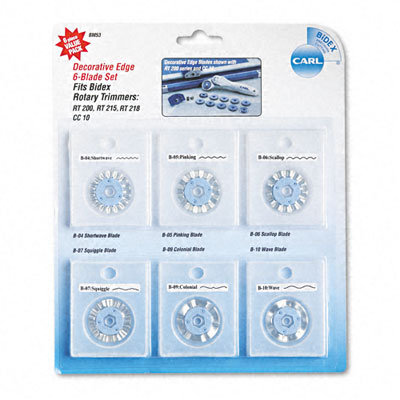Carl Mfg. Usa Inc. Bidex Replacement Blades for Rotary Trimmers, Assorted Cuts, Six per Set at Sears.com