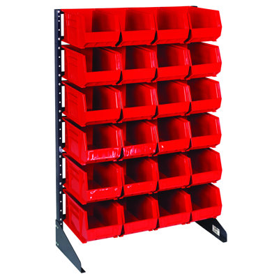Quantum Single Sided Steel Rail Rack w/ Bins (Complete Package) -Bin Color:Blue, Bin Dimensions & Number of Rails:5" Hx5 .5" Wx10 7/8" D at Sears.com