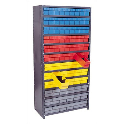 Quantum Closed Shelving Storage System w/ Euro Drawers (75" Hx36" Wx24" D) -Bin Color:Gray, Bin Dimensions:4 5/8" H x8 3/8" Wx17 5/8" D at Sears.com