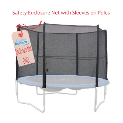 Upper Bounce 12' Trampoline Enclosure Safety Net Fits for 12 FT. Rnd Frames using 4 Straight Poles, Installs Outside of Frame (Poles Not Incl at Sears.com