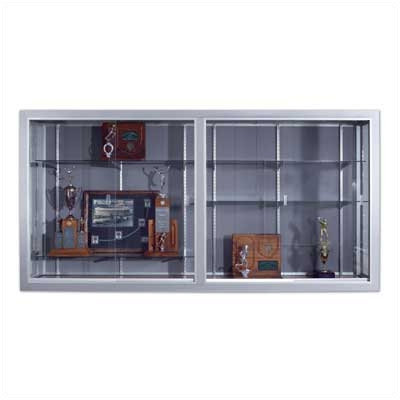 Marsh Series 50 Wall-Mounted Sliding Glass Door Trophy Cases -Plas-Cork (without Lighting) -Size:3' Hx6' W, Plas-Cork Color:Deep Blue at Sears.com