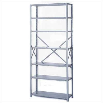 LYON 8000 Series Open Shelving -7 Shelves:84" Hx48" Wx24" D -Color:Putty, Section Type:Starter (4 posts), Shelf Type:20-Gauge Heavy-d at Sears.com