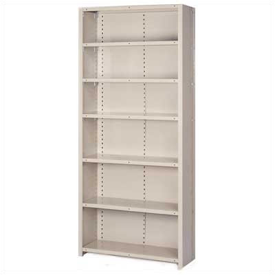 LYON 8000 Series Closed Shelving -7 Shelves:84" Hx48" Wx18" D -Color:Dove Gray, Section Type:Starter (4 posts), Shelf Type:20-Gauge H at Sears.com