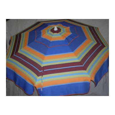 PARASOL 6' Drape Umbrella - Lower Pole: Beach Height, Fabric: Brown, Orange and White Striped at Sears.com