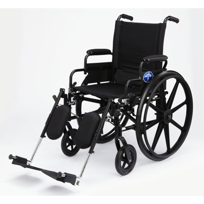 Medline Excel K4 Lightweight Wheelchair -Arm Style:Desk-Legth Fip-Bak Rmovable Amrests, Front Rigging:Detachable Footrest, Seat Size:16" at Sears.com