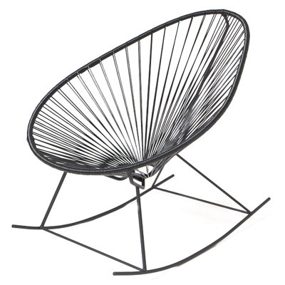 Innit Acapulco Rocking Chair - Weave Color: Yellow, Frame Color: White at Sears.com