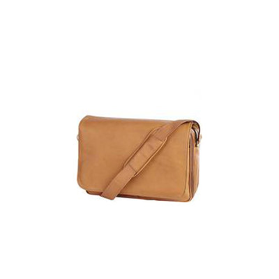 Clava Leather Quinley Laptop Messenger Bag Sling - Color: Tan at Sears.com