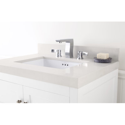 RonBow 31" x 22" Wide Appeal Vanity Top for 1 Undermount Sink with 2" Thickness - Finish: Solid White, Faucet Drillings: 8" Widespread at Sears.com