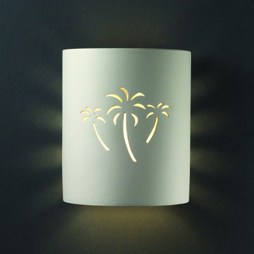 Justice Design Group Sun Dagger Open Top and Bottom Small Cylinder Outdoor Wall Sconce - Finish: Antique Copper, Cutout Option: Texas Star at Sears.com