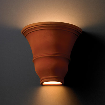 Justice Design Group Ambiance Open Top and Bottom Tall Curved Wall Sconce - Finish: Carbon - Matte Black at Sears.com