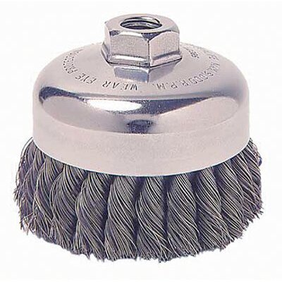 General-Duty Knot Wire Cup Brushes - sra-2 .020 5/8-112 3/4in dia