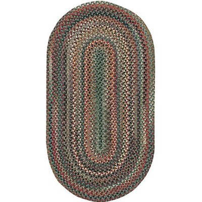 Sherwood Forest Pine Wood Oval Braided Rug - Size: Cross Sewn Square 3'