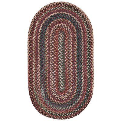Sherwood Forest Red Oval Braided Rug - Size: 7' x 9'