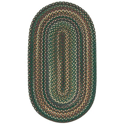 Sherwood Forest Dark Geen Oval Braided Rug - Size: Square 8'6"