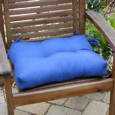 Rectangular Outdoor Dining Cushion - Color: Marine Blue, Size: 23"