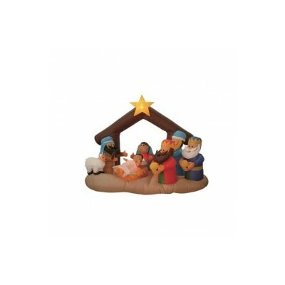 Christmas in-flatable Nativity Scene Under Stable