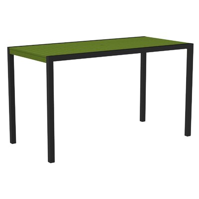 Mod Bar Table - Top Color: Lime  Frame Finish: Textured Black