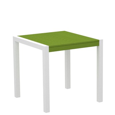 Mod Dining Table - Table Top Color: Lime  Frame Finish: Textured White  Size: 29"H x 35.18" W x 35.18" D