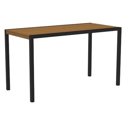 Mod Bar Table - Frame Finish: Textured Black  Top Color: Plastique