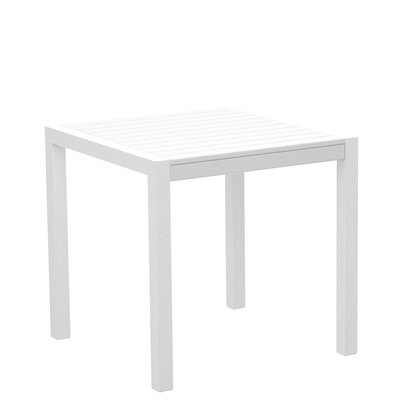 Mod Dining Table - Frame Finish: Textured White  Table Top Color: White  Size: 29"H x 35.18" W x 35.18" D