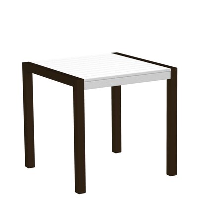 Mod Dining Table - Frame Finish: Textured Bronze  Table Top Color: White  Size: 29"H x 35.18" W x 35.18" D