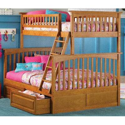 Columbia Bunk Bed with Stroage - Configuration: Twin over Full  Finish: Caramel Latte