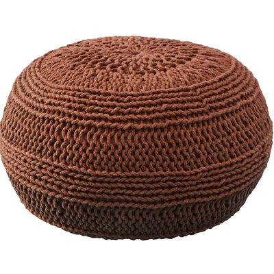 Dahl Color Cable Knit Ottoman - Color: Rust