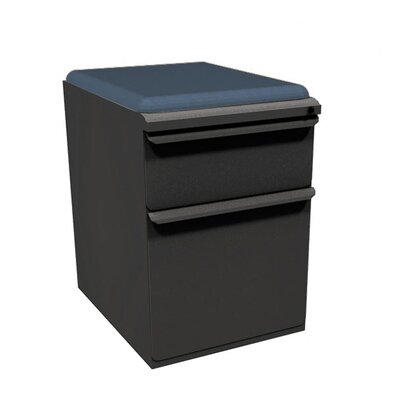 Zapf 2-Drawer Mobile Pedestal File Cabinet - Finish: Dark Neutral, Fabric Finish: Iris