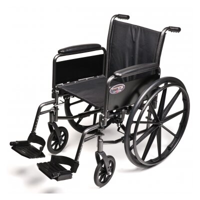 Traveler L3 Lightweight Standard Wheelchair -Seat Size:18" Wx16" D, Front Rigging:Detachable Legrest, Arm Type:Detachable Full A