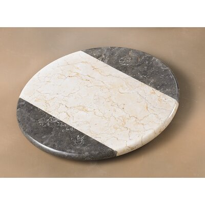 The Byzantine Two Tone Marble Round Board in Charcoal / Champagne