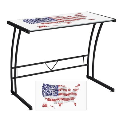 USA Flag Map Expression Sigma Writing Desk