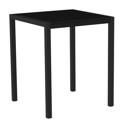 Mod Bar Table - Frame Finish: Textured Black  Top Color: Black