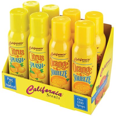 Citrus Splash and Orange Squeeze Air Freshener - 4-oz. / 8 per Case (Set of 16)