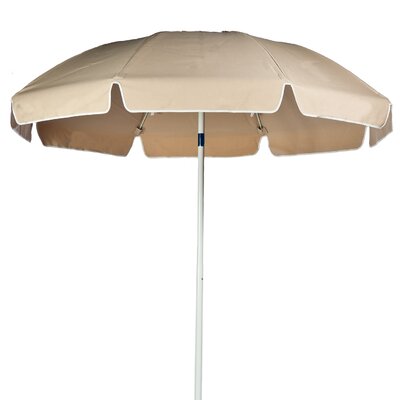 7.5 ft. Diam Fiberglass Commercial Grade Beach Umbrella, Aluminum ctr Pole w/ Tilt, w/ Valance & Vent -Color:Toast