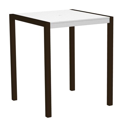 Mod Bar Table - Frame Finish: Textured Bronze  Top Color: White