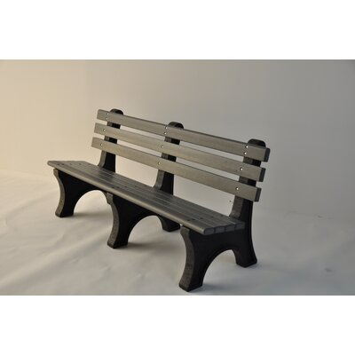 Comfort Park Avenue Recycled Plastic Park Bench - Size: 8', Mounting Type: J-Bolt, Finish: Green