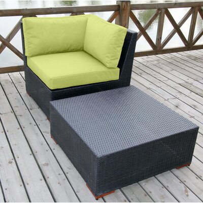 Pasadina 2 Piece Deep Seating Group with cushions - Fabric Color: Green