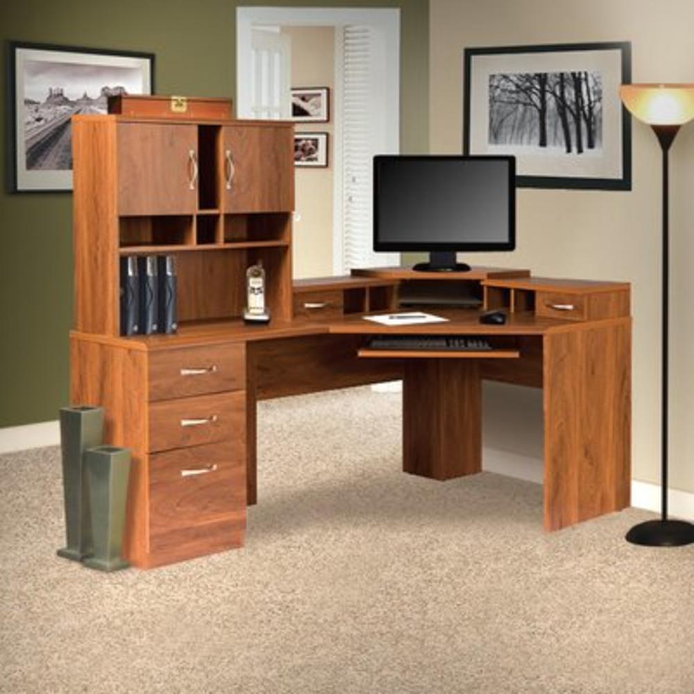 Office Adaptations Computer Desk with Hutch