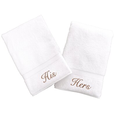 Luxury Hotel and Spa Personalized His and Hers Hand Towel (Set of 2)