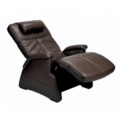Leather Zero Gravity Reclining Chair and Wave Therapy - Color: Espresso