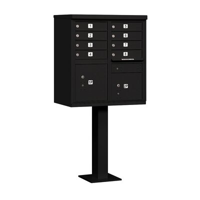 8 Door Cluster Box Unit for USPS Access - Color: Black