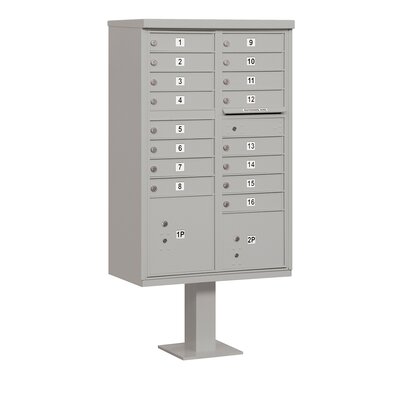 16 Door Cluster Box Unit for USPS Access - Color: Gray