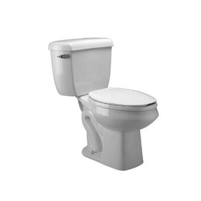 Pressure Assist 1.0 GPF / 1.6 GPF Round 2 Piece Toilet with Pneumatic Handle and Dual Flush