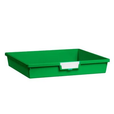 Single Depth Extra Wide Tote Tray - Tray Color: Primary Green