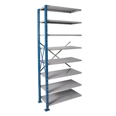 H-Post High Capacity Open Style 8 Shelf Shelving Unit Add-on - Size: 36" W x 18" D x 87" H, Shelf Capacity: 1200 lbs