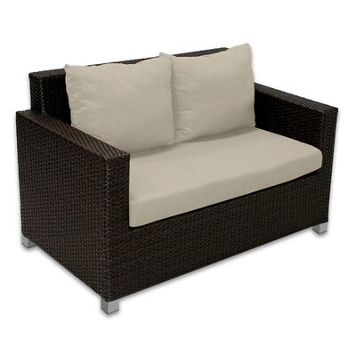 Skye Venice Loveseat with Cushions - Cushions Color: Sand