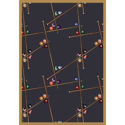 Gaming and Entertainment Snookered Federal Blue Area Rug - Rug Size: 7'8" x 10'9"