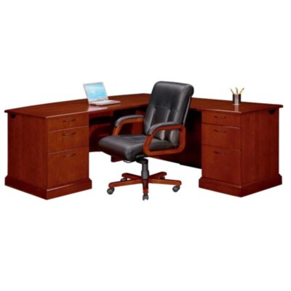 Belmont Right "L" Executive Desk with 6 Drawers - Orientation: Right