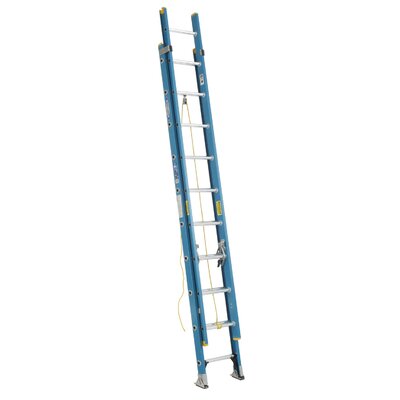 24 ft Fiberglass Extension Ladder with 250 lb. Load Capacity