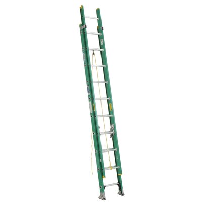 20 ft Fiberglass Extension Ladder with 225 lb. Load Capacity